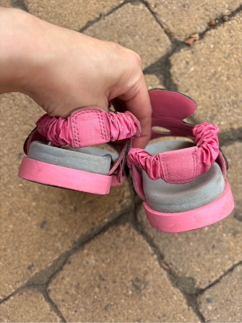 Camper Green and Pink Leather Brutus Sandal for Kids - Picture 5 of 7